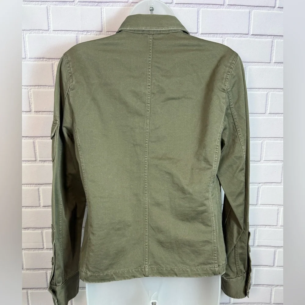 J. Crew Olive Green Utility Jacket Size Small 100% Cotton - Picture 10 of 12